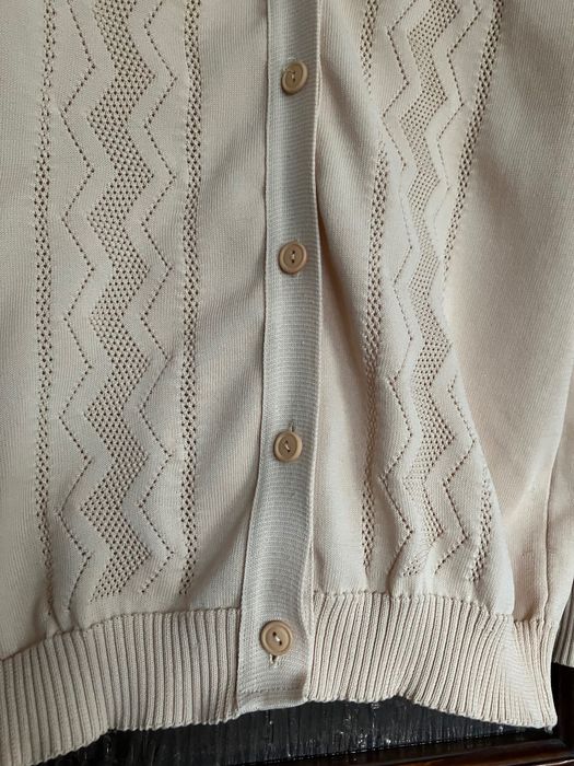 Bluzka S retro vintage PRL lata 70 80 beżowa rozpinana st bdb oryginał