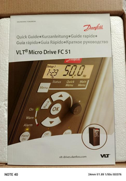 Falownik Danfoss FC 51 0,75 kW 1x230V + panel LCP 11 – NOWY zestaw