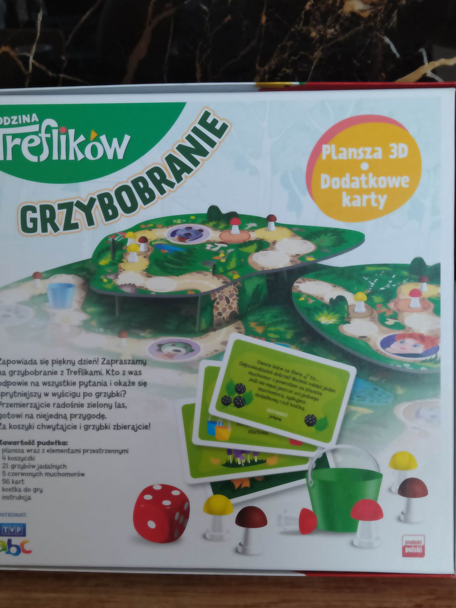 TREFL Grzybobranie gra planszowa 3D stan IDEALNY