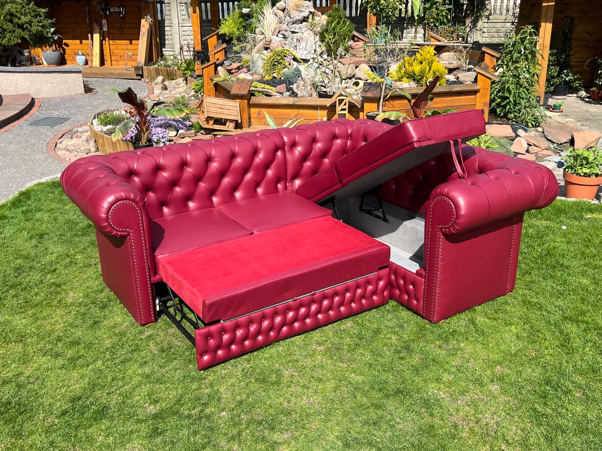 Sofa Chesterfield SKÓRA NATURALNA