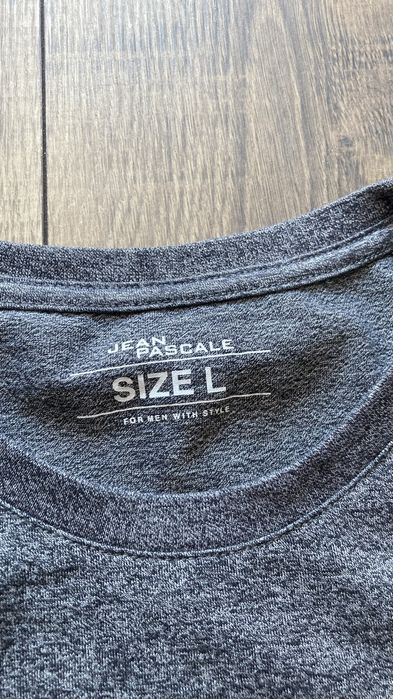 Jean Pascale męski t-shirt koszulka krótki rękaw szara L