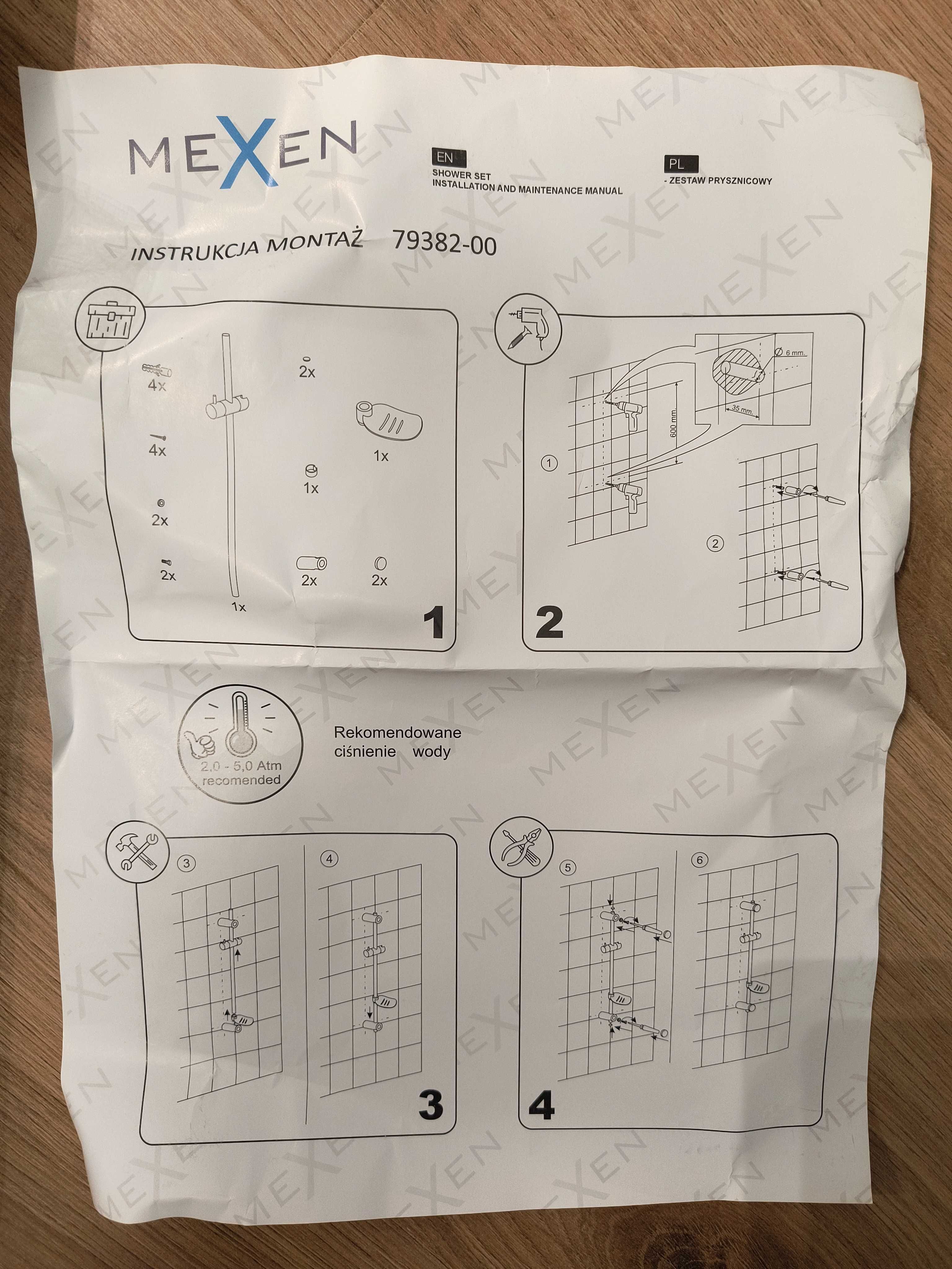 Drążek prysznicowy MEXEN