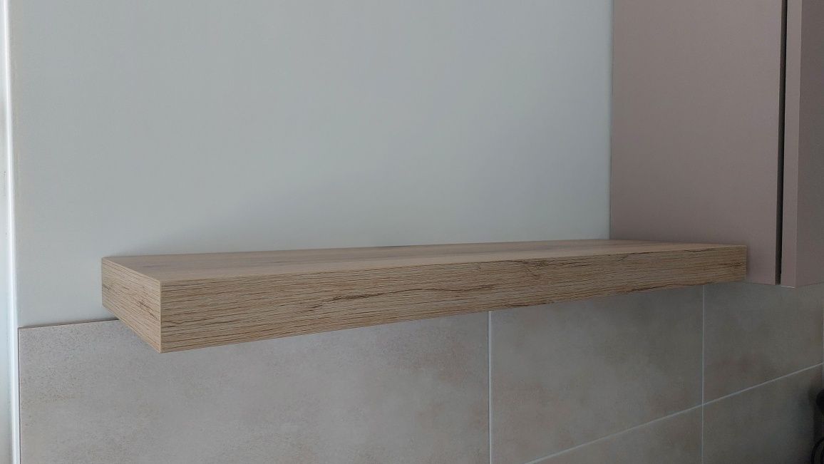 Półka dąb artisan 80cm ukryte mocowanie Jak Nowa