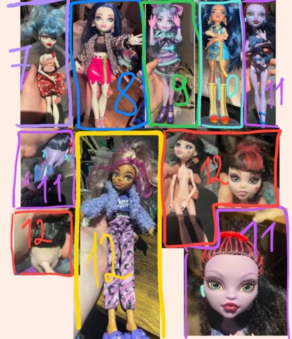 Лот ляльок з монстер хай