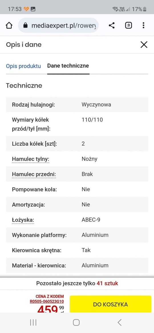 Hulajnoga wyczynowa