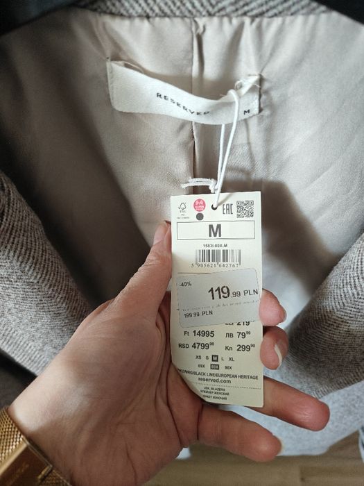 Marynarka w jodełkę Reserved