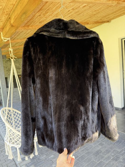 Шуба норкова чорна автоледі Blackglama S-M коротка