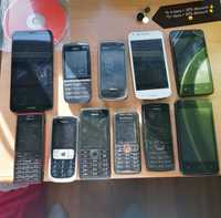 Lote de 11 telemóveis antigos Nokia, Huawei, Sony