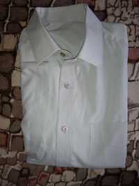 Jasnooliwkowa/miętowa męska koszula z krótkim rękawkiem XL
