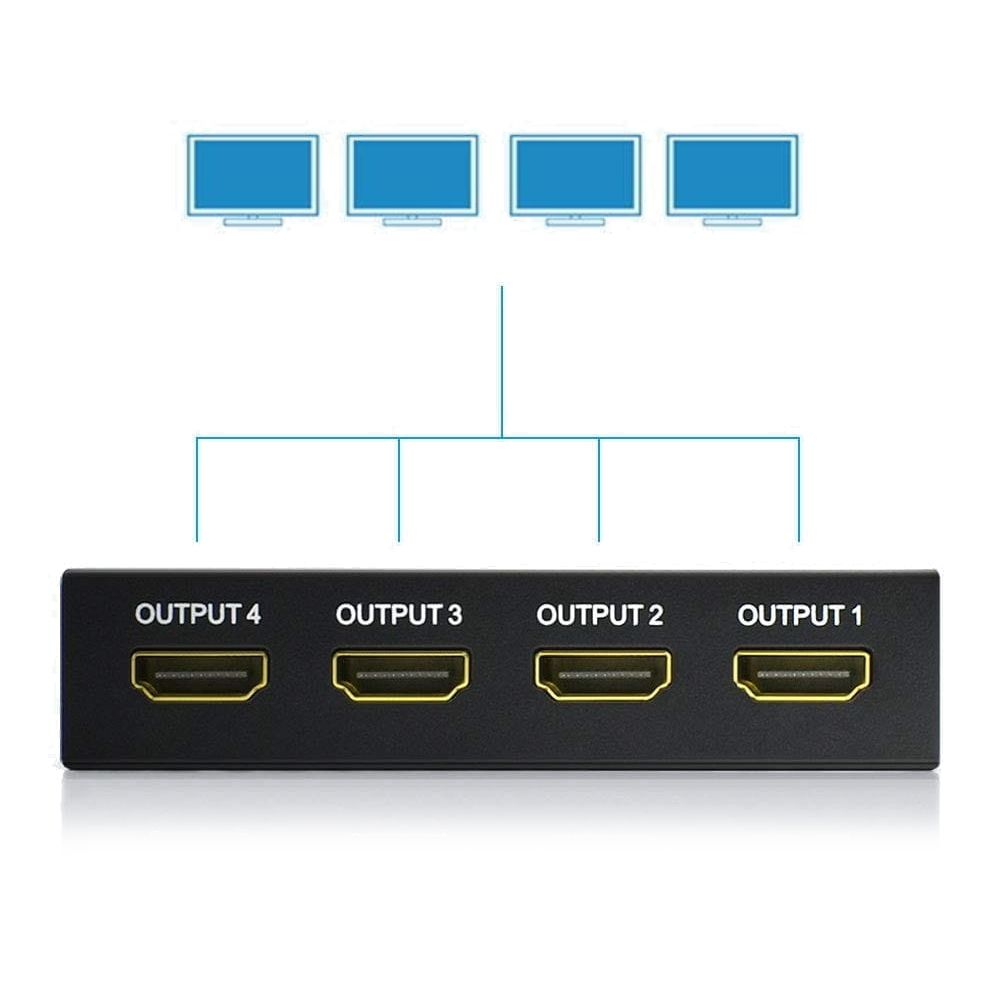 Splitter HDMI 1x4 audio / video 4Kx2K 3D UHD 2160p przejściówka