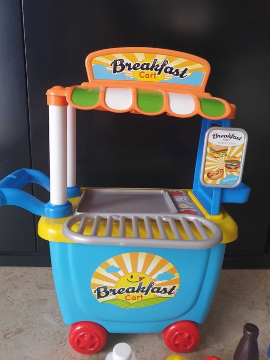 Carrinho de comidas para brincar com plasticina