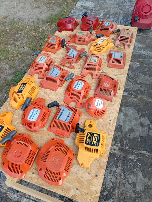 Części pilarki Husqvarna, partner wiele modeli, rozruszniki, osłony,