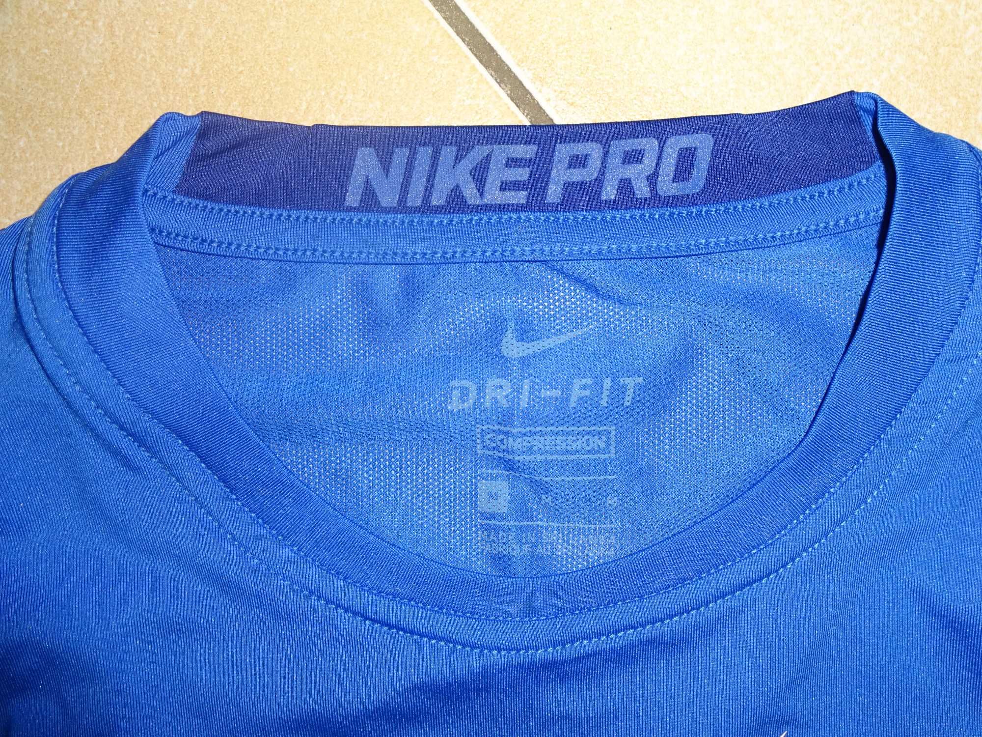 NIKE PRO DRI-FIT Compression oryg. niebieska bluzka koszulka M