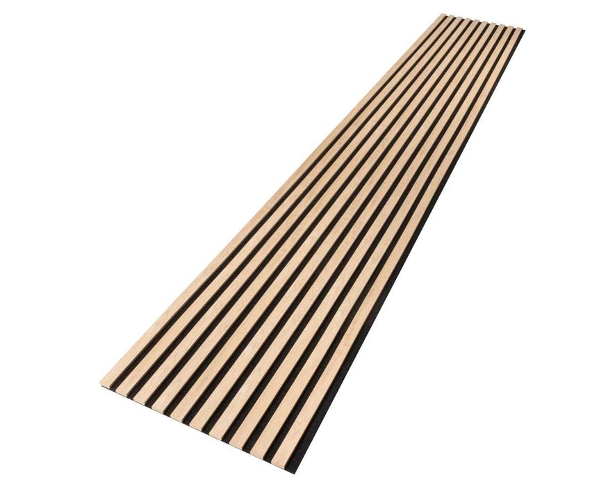 Lamele ścienne akustyczne 275x45 cm na czarnym filcu Dąb Santa