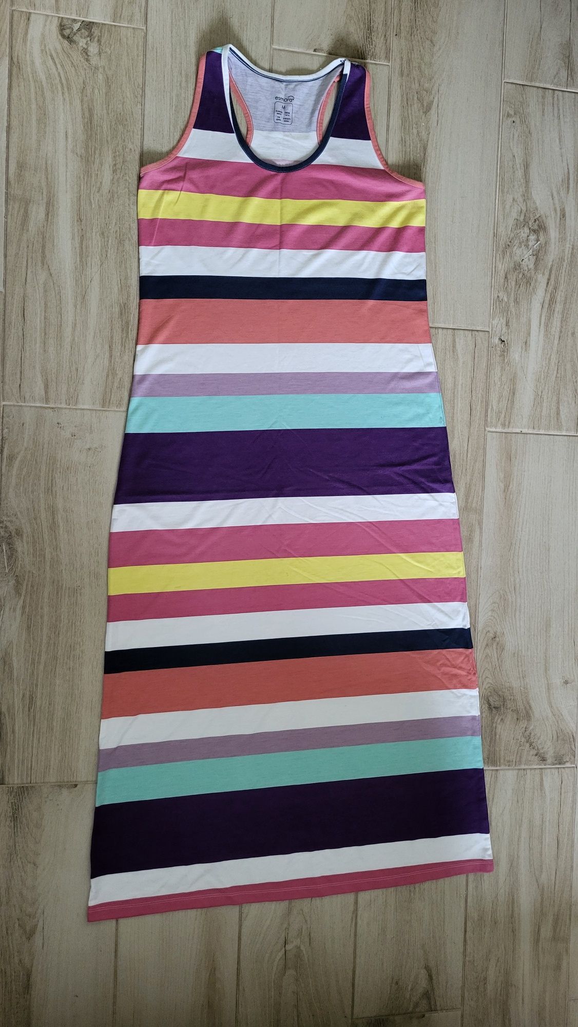 Sukienka Esmara M 40/42 długa w kolorowe pasy