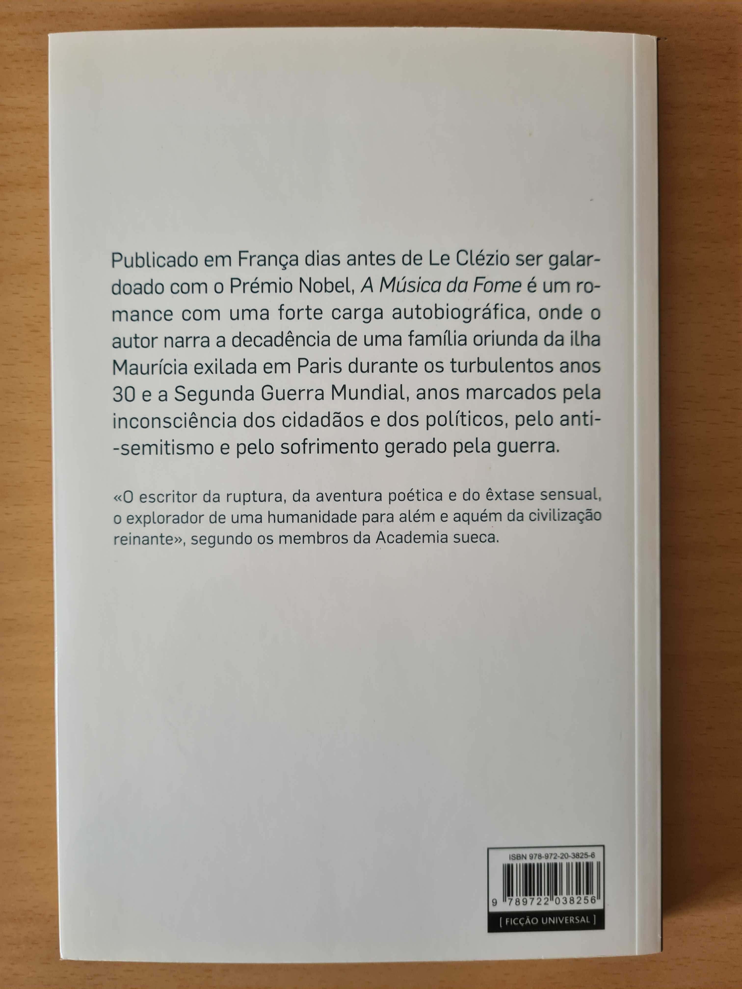 Livro "A Música da Fome" de J. M. G. Le Clézio