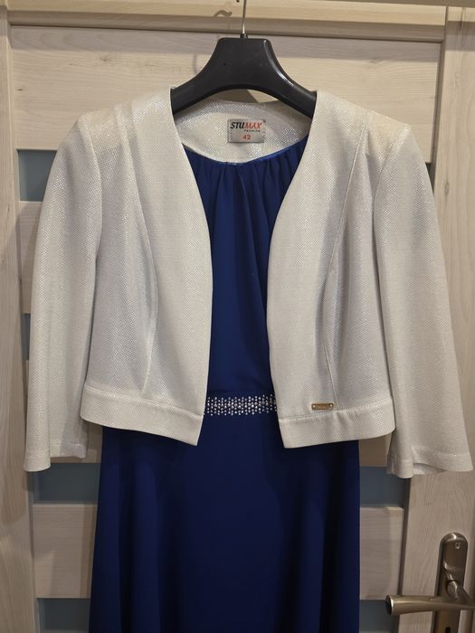 Eleganckie srebrne bolerko  do sukienki