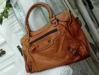 Balenciaga Paris City skórzana cielęca torba damska N0754 C oryginalna