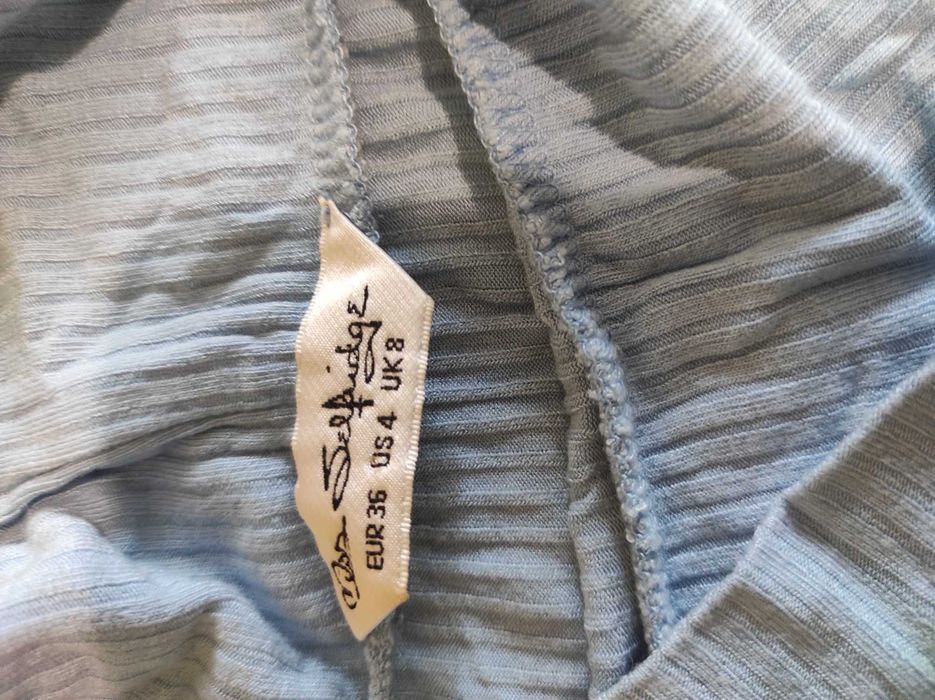 Топ блакитний зі спущеними плечима