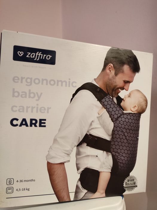 Nosidełko ZAFIRRO CARE szaro-turkusowe grochy