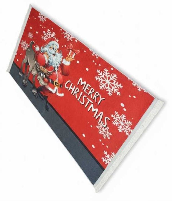 Dywan świąteczny wzory na święta prezenty 150x80 pod choinkę chodnik