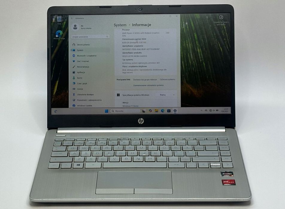 11/ zadbany laptop HP 14'' RYZEN 3 3250U /8GB /256 GB SSD win 11