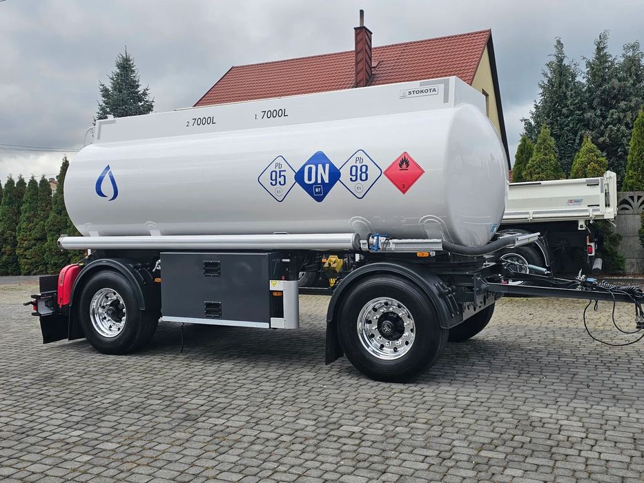 Stokota PRZYCZEPA CYSTERNA 2x7000L JAK NOWA BEZ PRZEBIEGU!  Nie uzywana przebieg 5tys.km,2022r