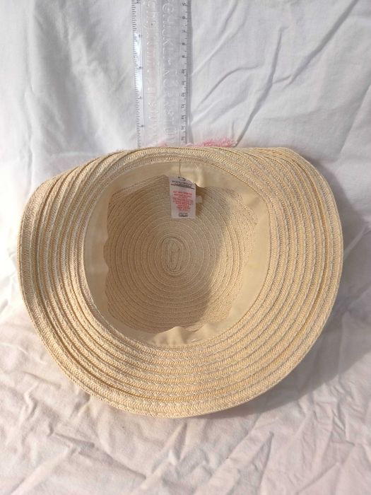 Chapéu para bebê fita rosa