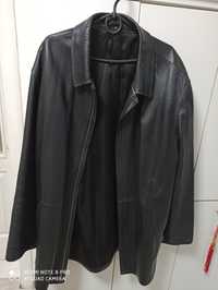 Мужская черная  куртка натуральная кожа  ZAFFERS xxl