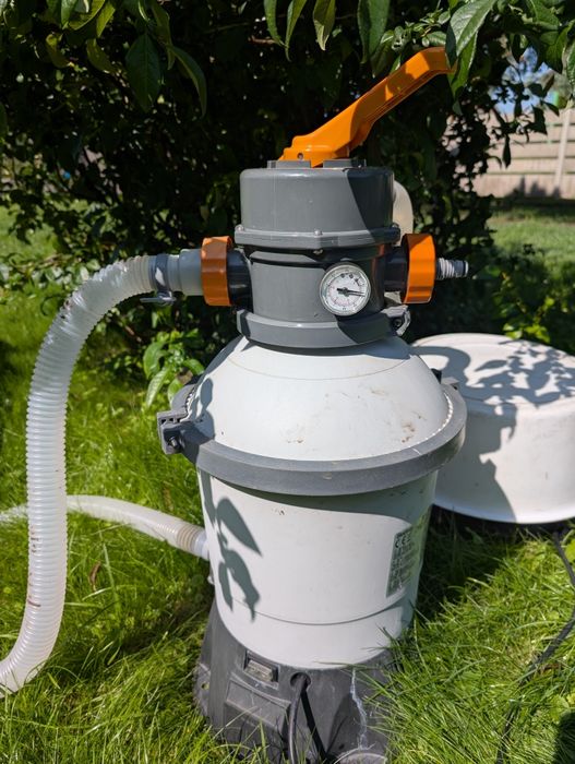 Basen ogrodowy Bestway Steel Pro Max rattan okrągły 366 x 100 cm pompa