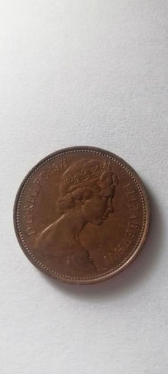 1971 New Pence moeda Elizabeth II