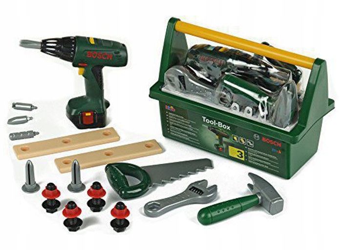 Zestaw majsterkowicza BOSCH skrzynka z narzędziami, wkrętarka