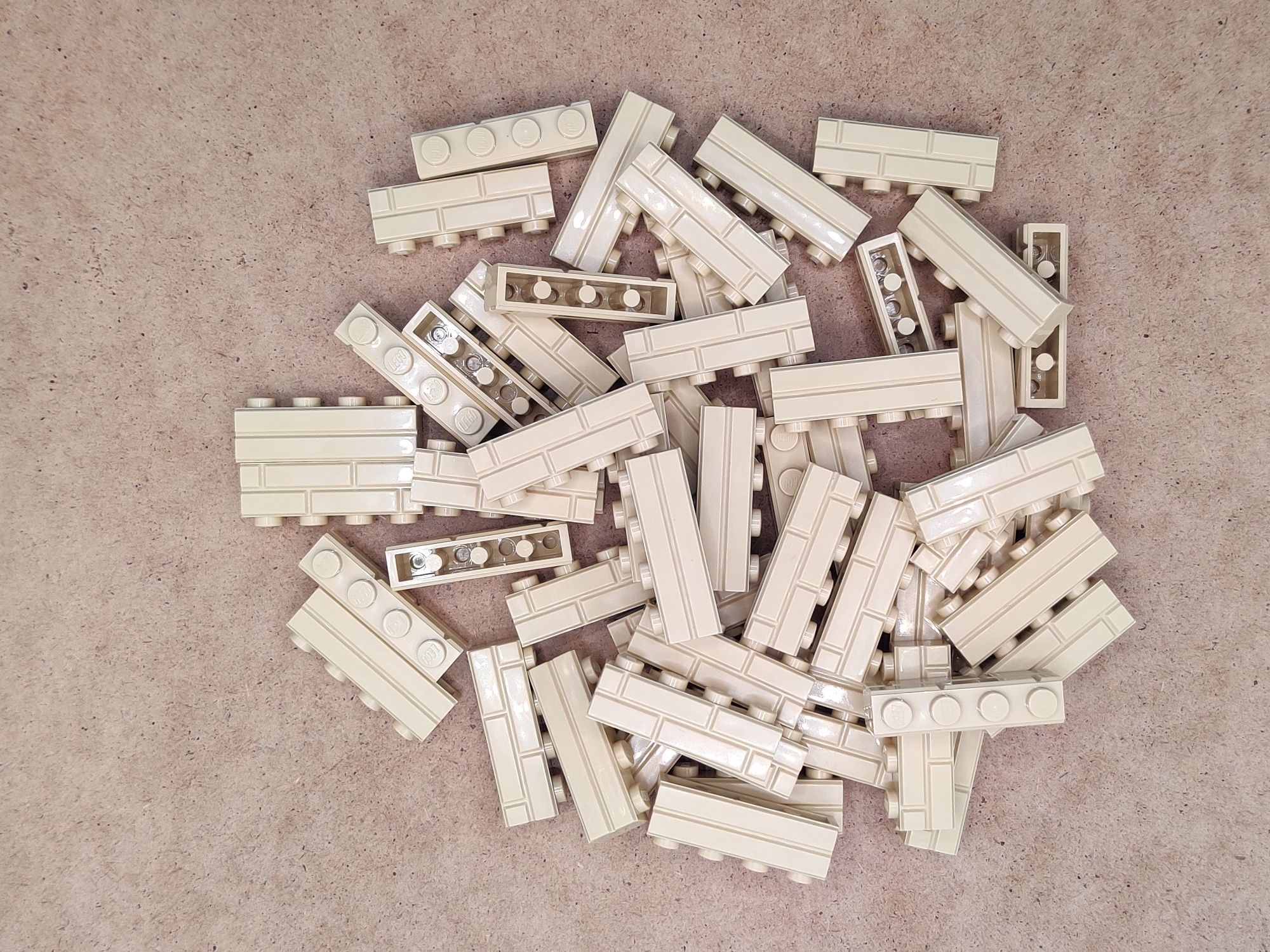 LEGO 50 sztuk cegła cegiełka brick 1x4 kolor tan