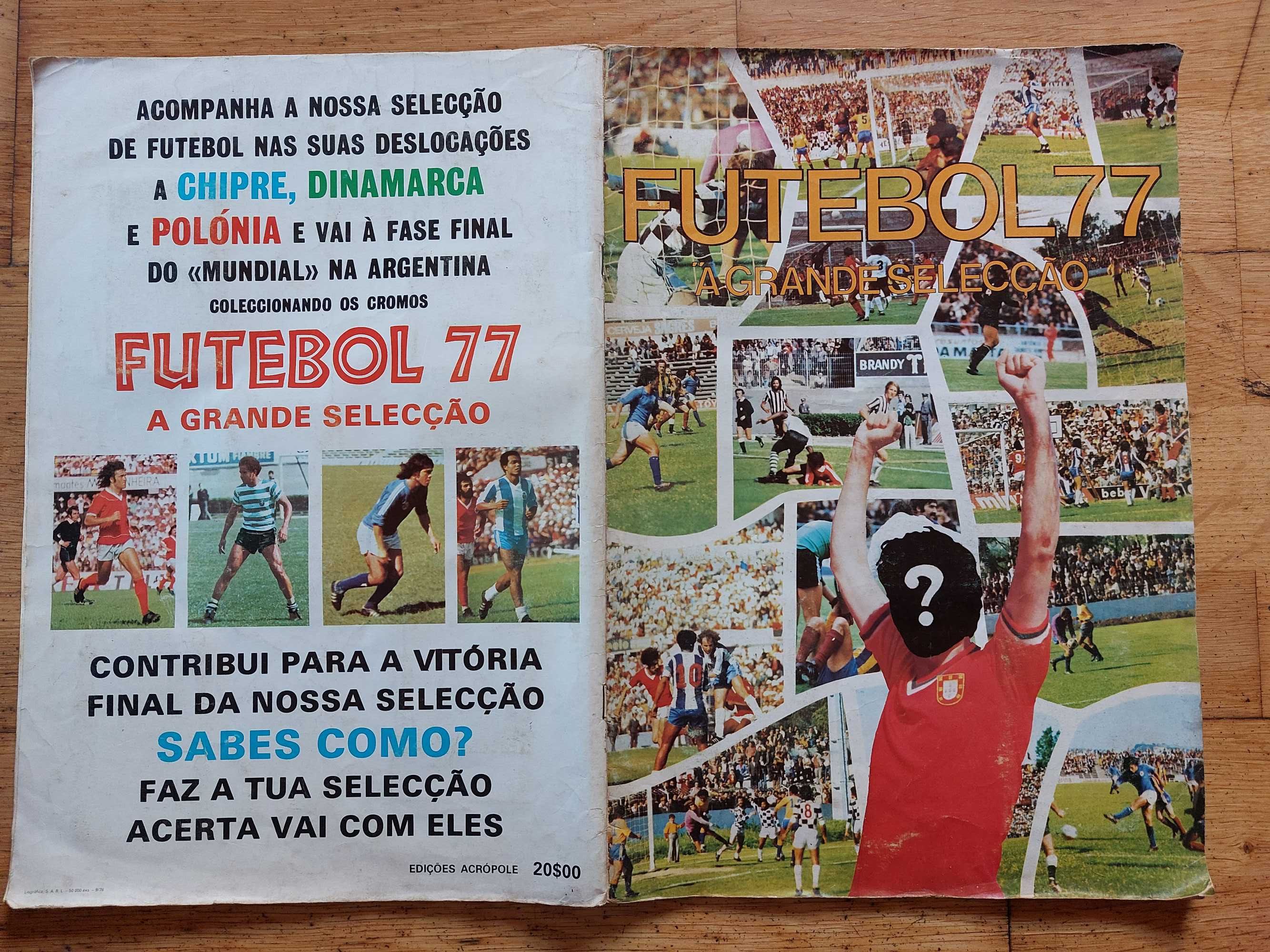 Caderneta de cromos "Futebol 77" Completa