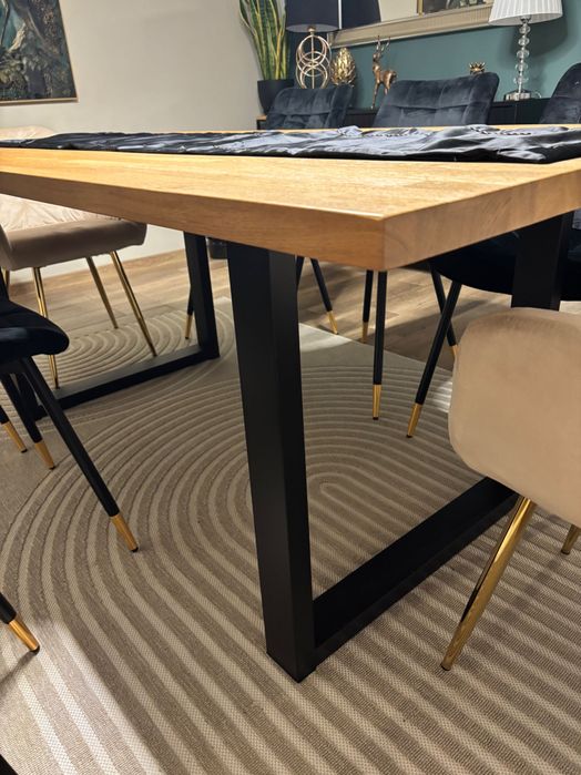 Stół drewniany nogi loft  do jadalni 180x90