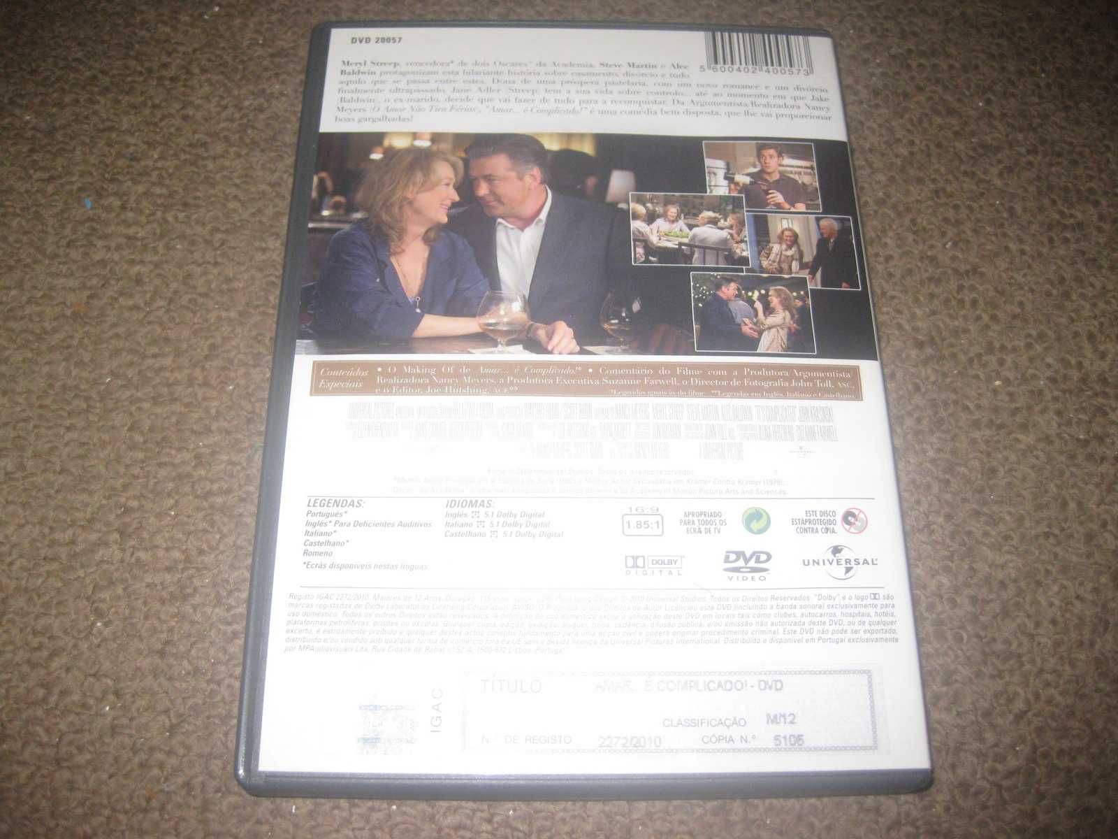 DVD "Amar...É Complicado!" com Meryl Streep