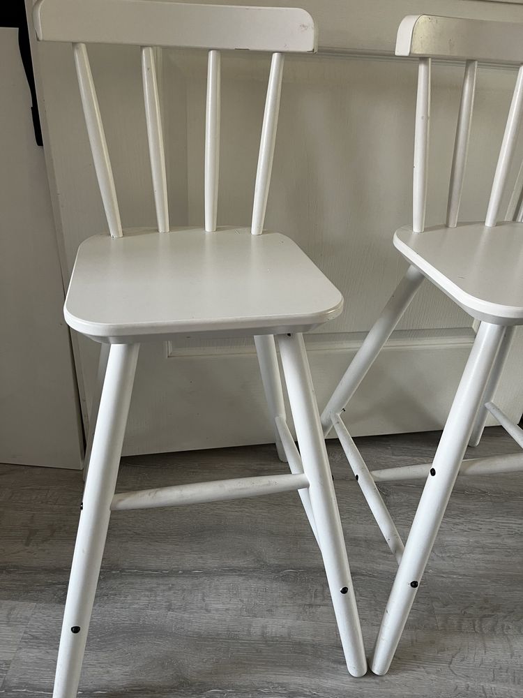 2x biale hokery - super stan - Ikea