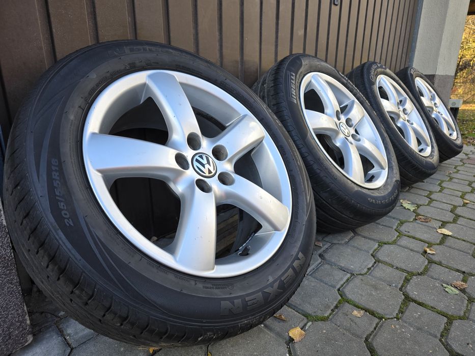 Felgi z oponami 205/55R16 VW Golf 4 5x100 New Beetle Polo Audi A3