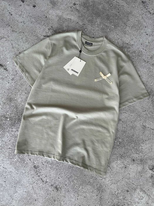 Футболка Jacquemus premium оверсайз з qr-code та бірками i57/7433