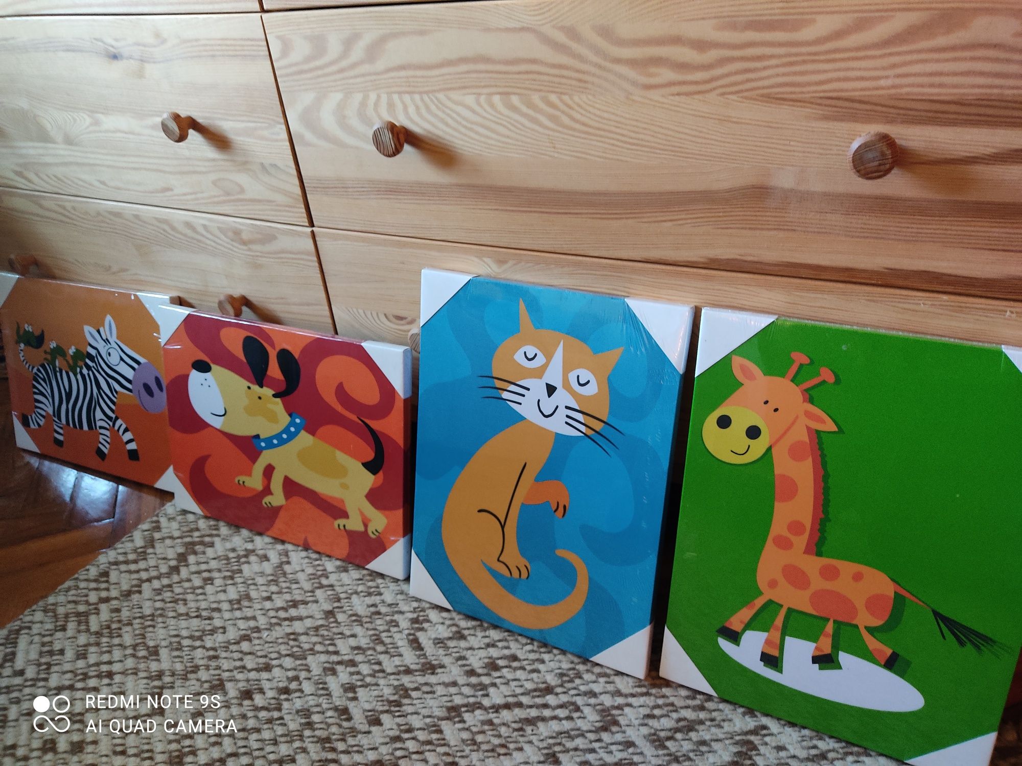 Conjunto de 4 quadros decorativos infantis