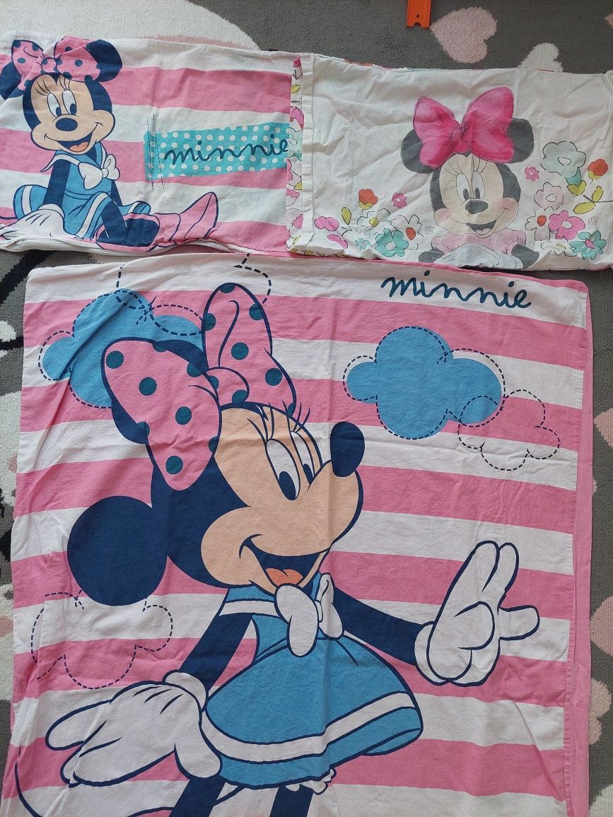 Pościel myszka Minnie poszewka na kołdrę + 2 Sztuki na poduszkę 100x13