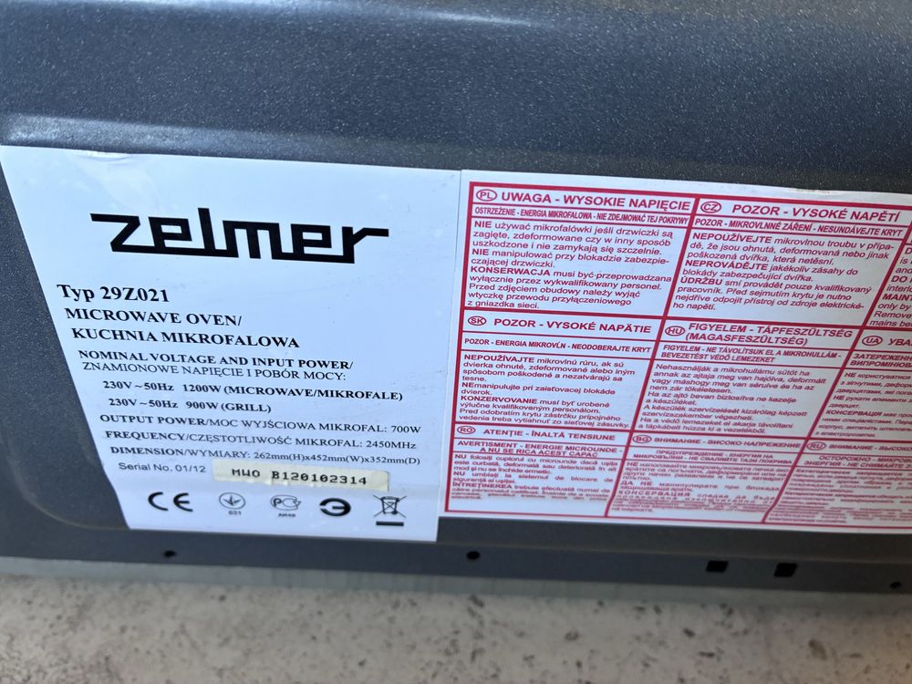 Kuchenka mikrofalowa mikrofalowka Zelmer