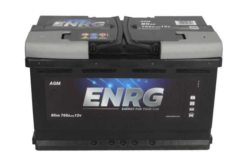 NOWY! Akumulator Rozruchowy 12V 80Ah 760A ENRG AGM Start&Stop