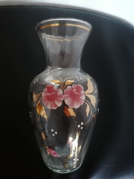 Jarra vidro com flores