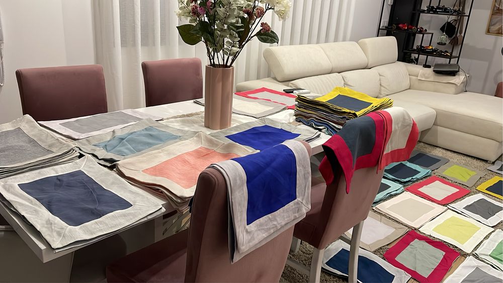 Panos de varias cores