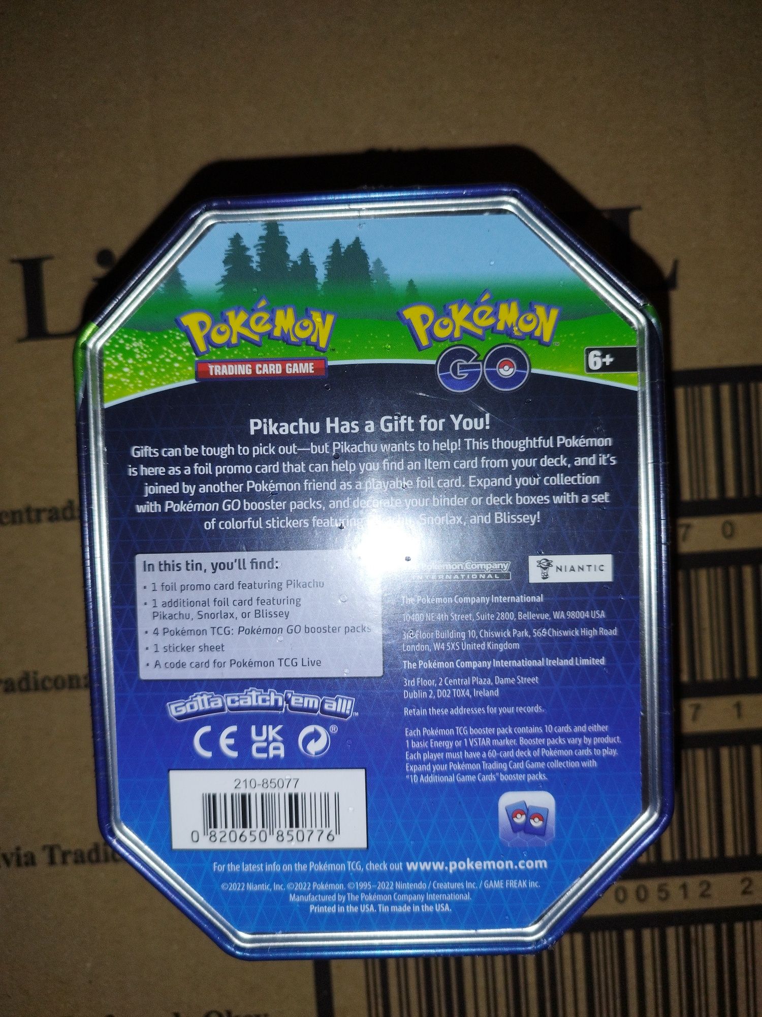 Tin Trading Card Game Pokémon novo