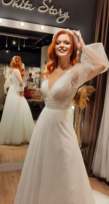 Весільне біле плаття