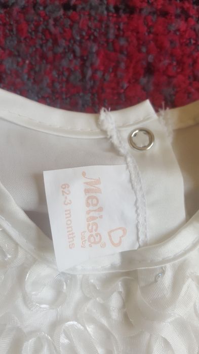 Melisa r. 62 (3 mce) nowa sukienka do chrztu dla dziewczynki