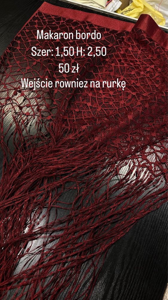 Firanki ,makaron’ WYPRZEDAŻ różne kolory