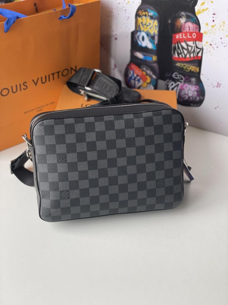 Чоловіча сумка барсетка луі вітон louis vuitton 2 in 1